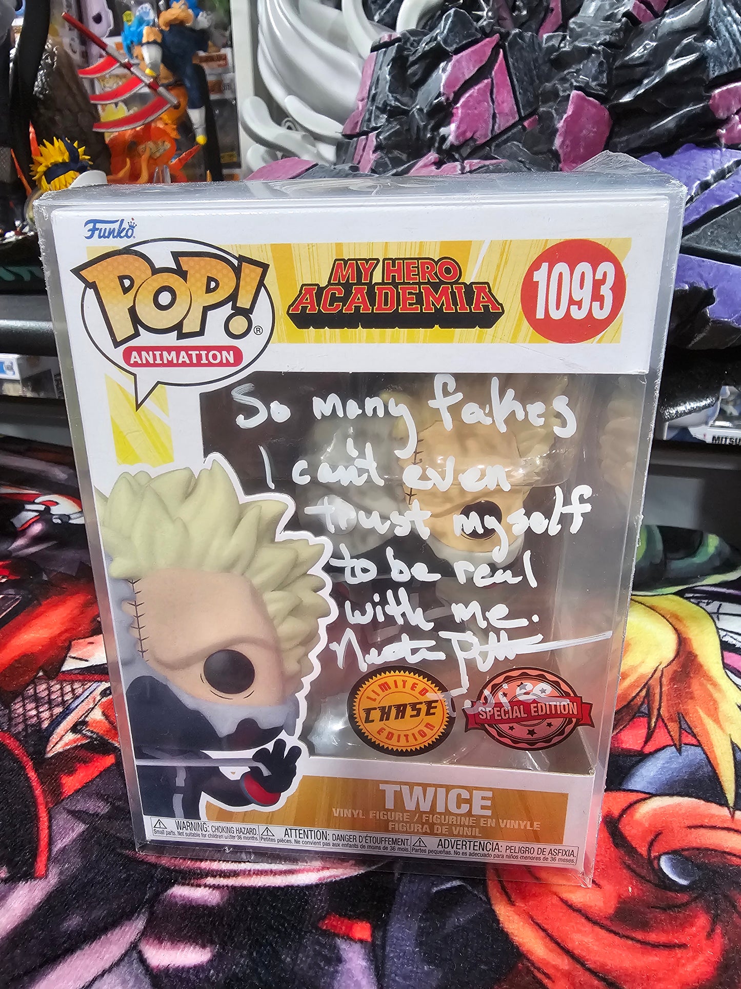 My Hero Academia Twice Chase Funko Pop Signed by Newton Pittman
