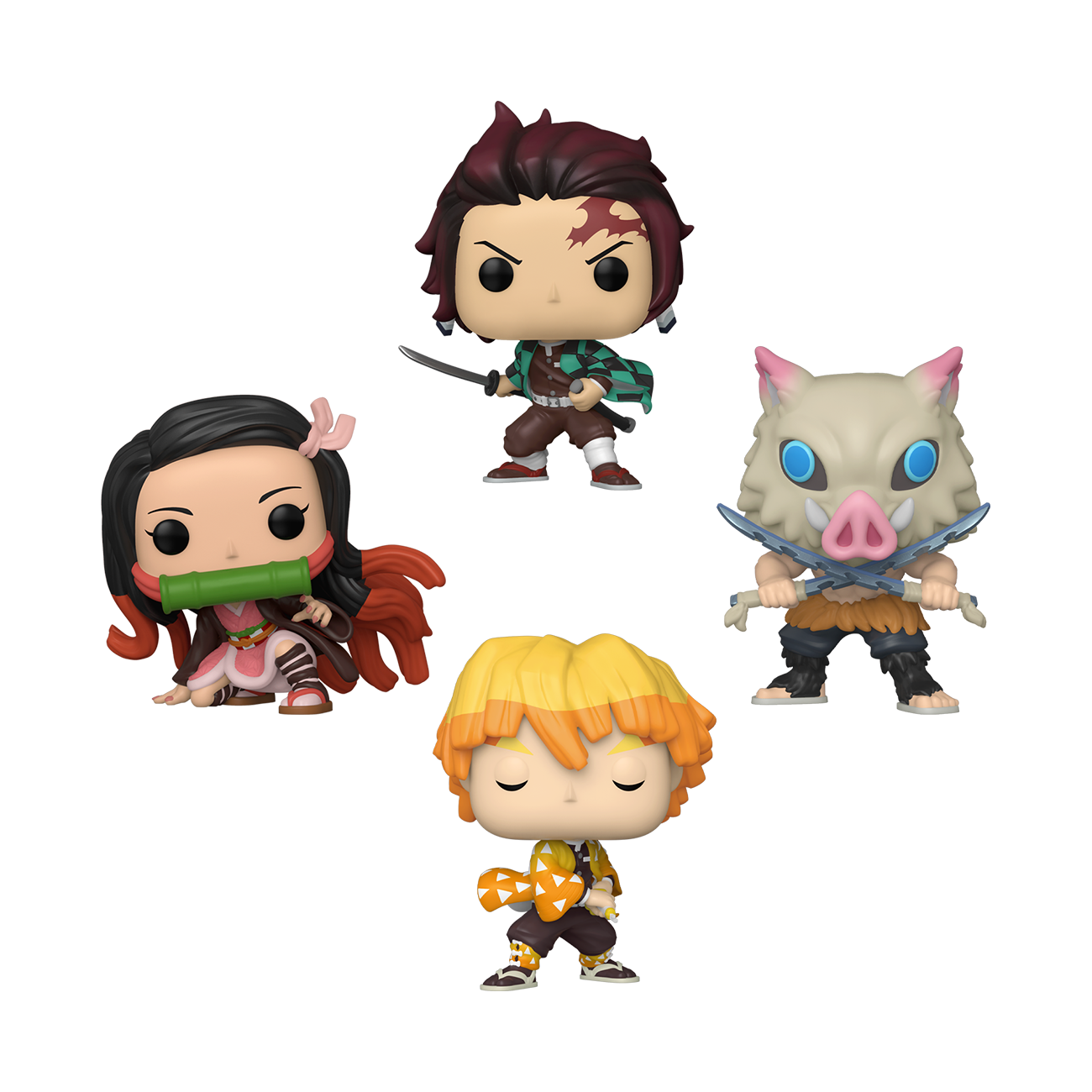 Demon Slayer 4 pack Funko Pop Crunchyroll Exclusive - Tanjiro Kamado/ Nezuko Kamado/ Zenitsu Agatsuma/ Inosuke Hashibira