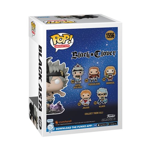 Black Clover Black Asta Glow-in-the-Dark Funko Pop Entertainment Earth Exclusive