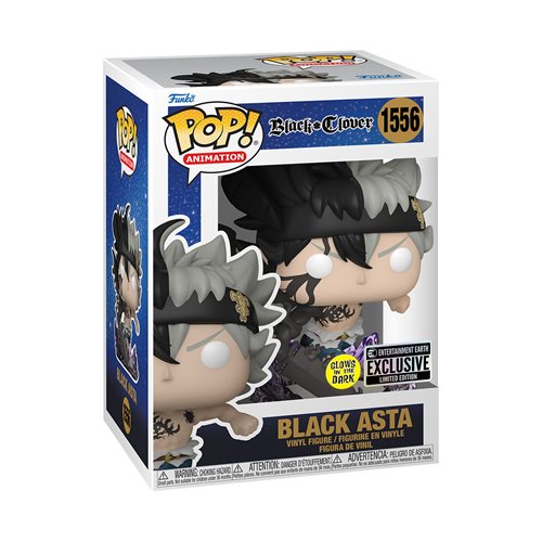 Black Clover Black Asta Glow-in-the-Dark Funko Pop Entertainment Earth Exclusive