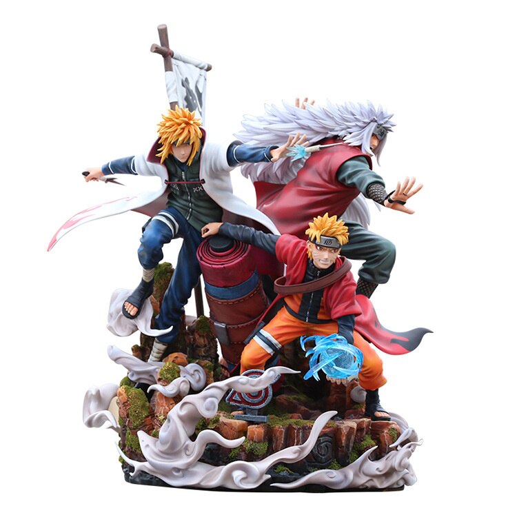 Naruto Shippuden Namikaze Minato, Jiraiya, and Naruto 41cm Statue