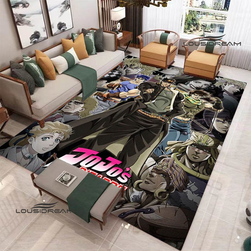 JoJo's Bizarre Adventure printed carpet Yoga mat Non -slip carpet anime rug kitchen mat cute rug Outdoor carpet birthday gift