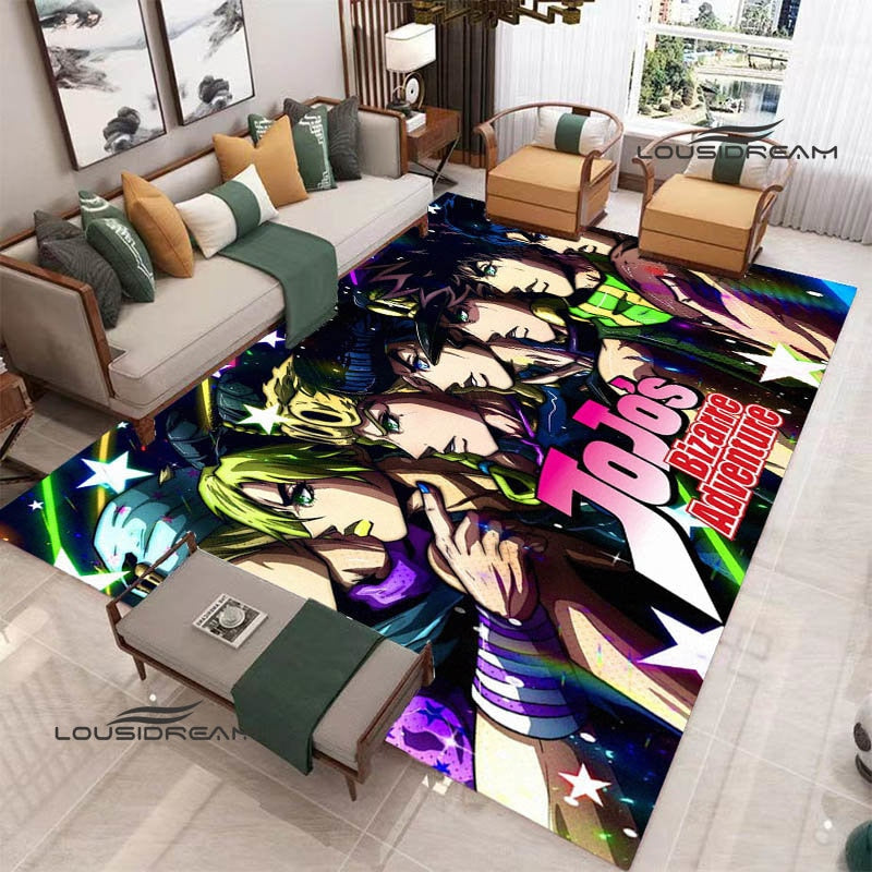 JoJo's Bizarre Adventure printed carpet Yoga mat Non -slip carpet anime rug kitchen mat cute rug Outdoor carpet birthday gift