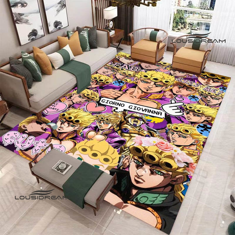 JoJo's Bizarre Adventure printed carpet Yoga mat Non -slip carpet anime rug kitchen mat cute rug Outdoor carpet birthday gift