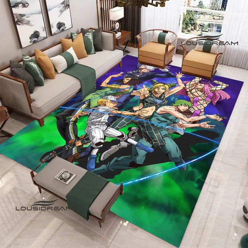 JoJo's Bizarre Adventure printed carpet Yoga mat Non -slip carpet anime rug kitchen mat cute rug Outdoor carpet birthday gift