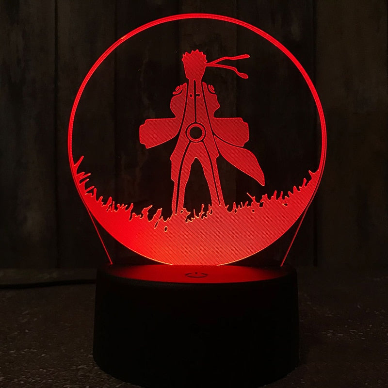 7 Colors Naruto LED Night Light, Akatsuki, Uchiha Itachi, Sasuke Colorful 3D Mini Table