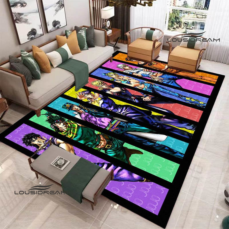 JoJo's Bizarre Adventure printed carpet Yoga mat Non -slip carpet anime rug kitchen mat cute rug Outdoor carpet birthday gift