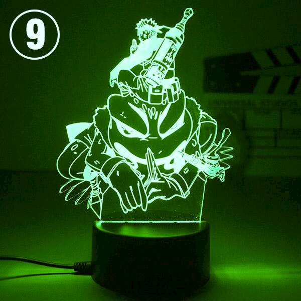 16/7 Colors Naruto Uzumaki LED Night Light Akatsuki, Kakashi Hatake, and Many Others