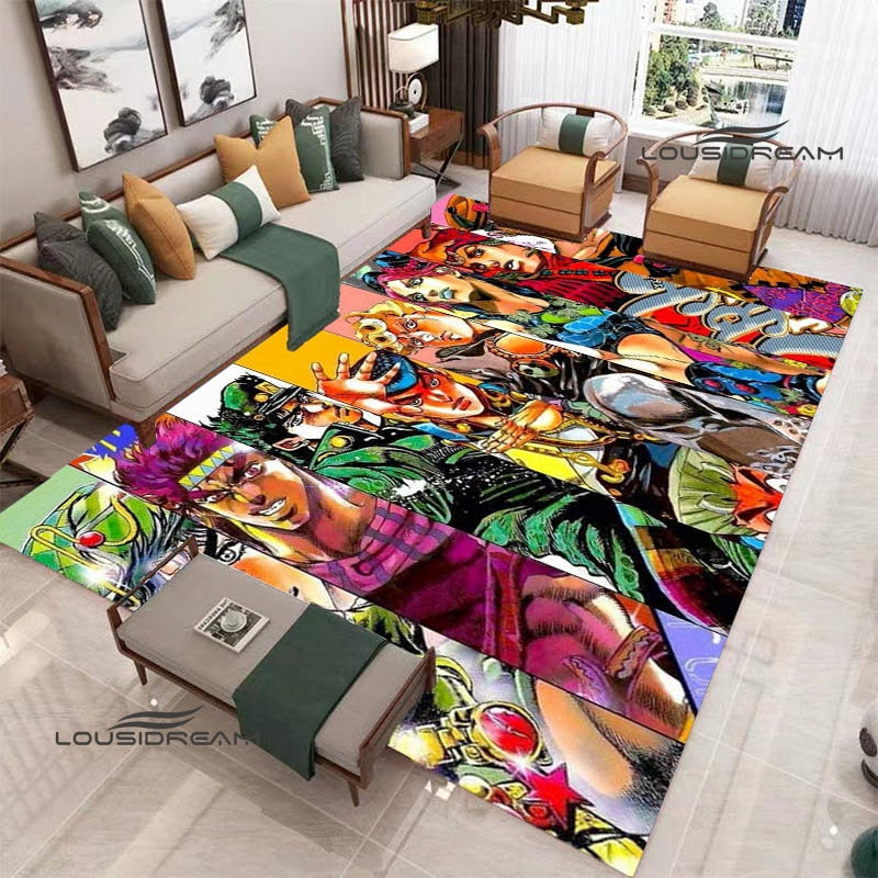 JoJo's Bizarre Adventure printed carpet Yoga mat Non -slip carpet anime rug kitchen mat cute rug Outdoor carpet birthday gift