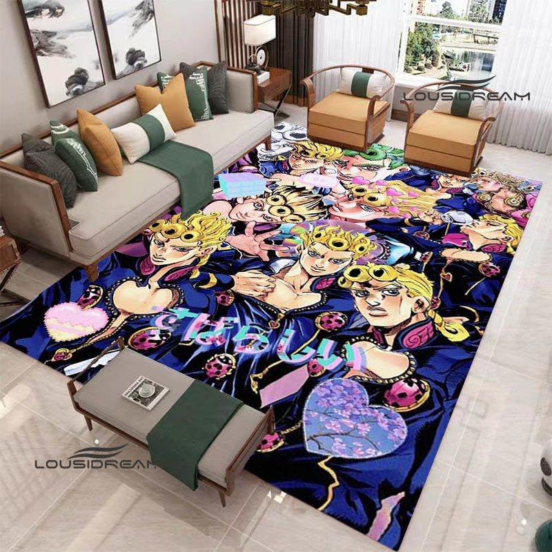 JoJo's Bizarre Adventure printed carpet Yoga mat Non -slip carpet anime rug kitchen mat cute rug Outdoor carpet birthday gift