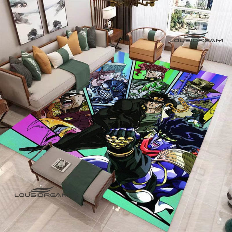 JoJo's Bizarre Adventure printed carpet Yoga mat Non -slip carpet anime rug kitchen mat cute rug Outdoor carpet birthday gift
