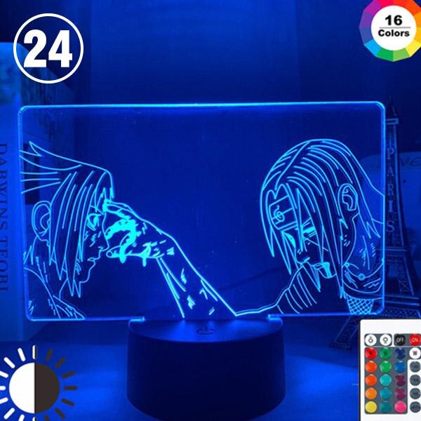16/7 Colors Naruto Uzumaki LED Night Light Akatsuki, Kakashi Hatake, and Many Others