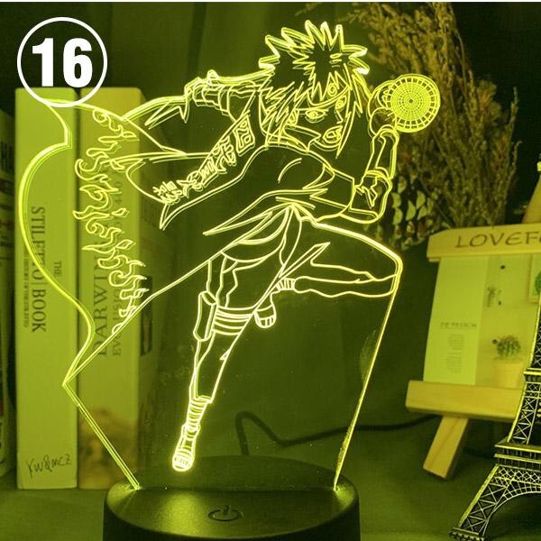 16/7 Colors Naruto Uzumaki LED Night Light Akatsuki, Kakashi Hatake, and Many Others