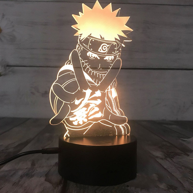 7 Colors Naruto LED Night Light, Akatsuki, Uchiha Itachi, Sasuke Colorful 3D Mini Table