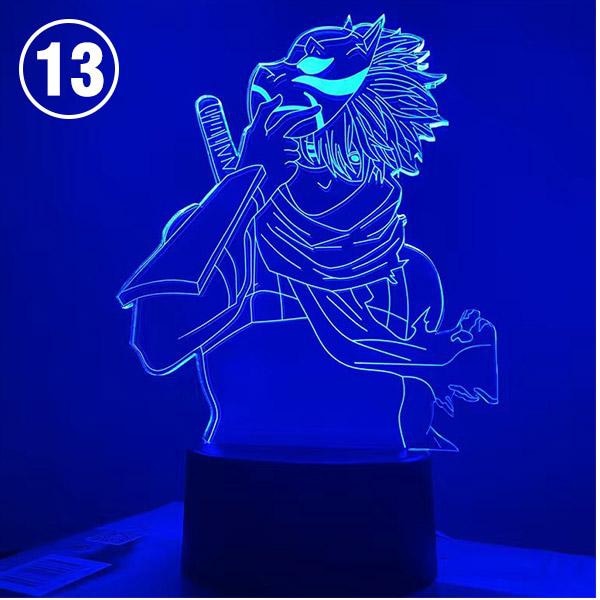 16/7 Colors Naruto Uzumaki LED Night Light Akatsuki, Kakashi Hatake, and Many Others