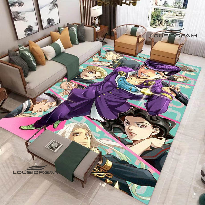 JoJo's Bizarre Adventure printed carpet Yoga mat Non -slip carpet anime rug kitchen mat cute rug Outdoor carpet birthday gift