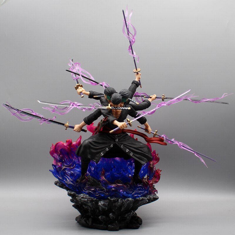 One Piece Zoro 30cm Anime Figures Wano Onigashima 3 Swords Style Action Figurine Pvc Statue Model Doll Decoration Toy Kids Gift