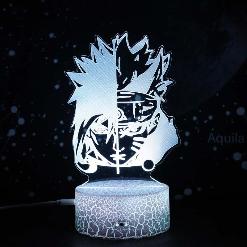 7 Colors Naruto LED Night Light, Akatsuki, Uchiha Itachi, Sasuke Colorful 3D Mini Table