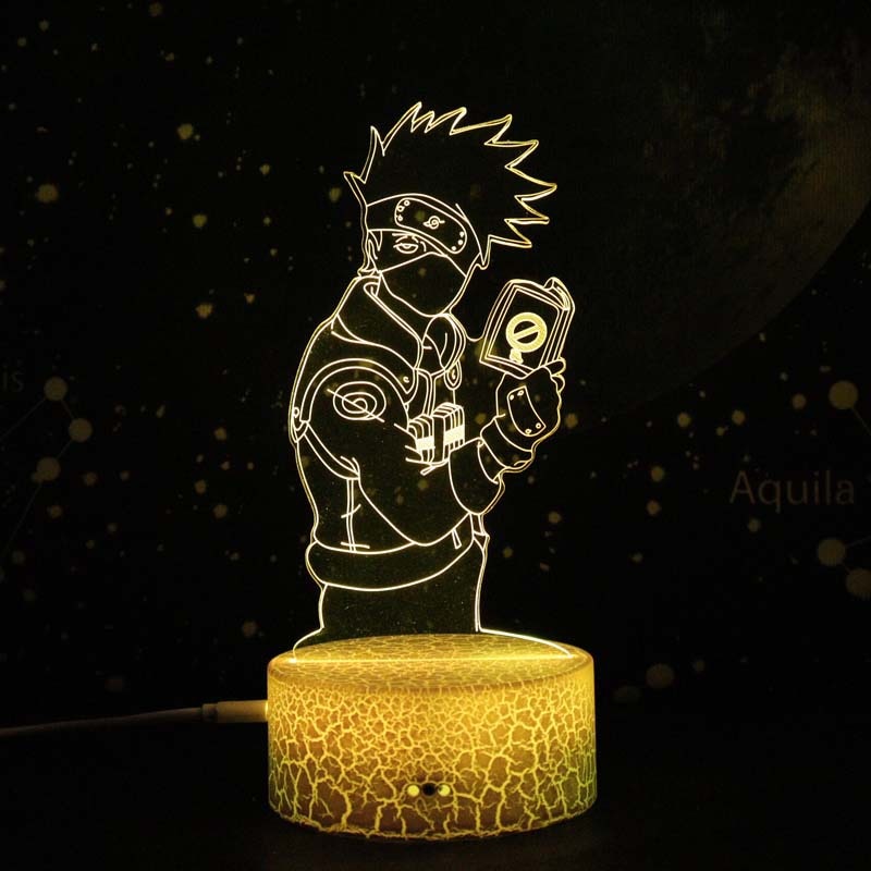7 Colors Naruto LED Night Light, Akatsuki, Uchiha Itachi, Sasuke Colorful 3D Mini Table
