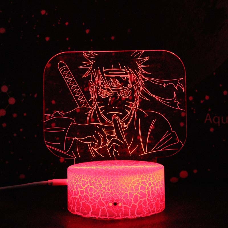 7 Colors Naruto LED Night Light, Akatsuki, Uchiha Itachi, Sasuke Colorful 3D Mini Table