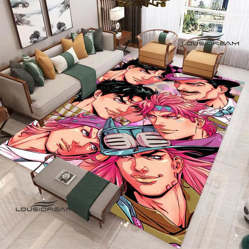 JoJo's Bizarre Adventure printed carpet Yoga mat Non -slip carpet anime rug kitchen mat cute rug Outdoor carpet birthday gift