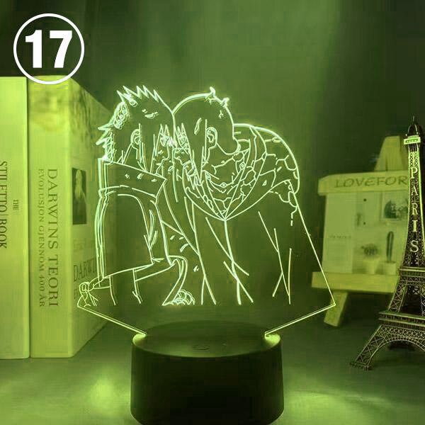 16/7 Colors Naruto Uzumaki LED Night Light Akatsuki, Kakashi Hatake, and Many Others