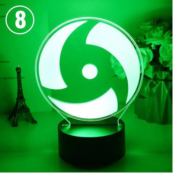 16/7 Colors Naruto Uzumaki LED Night Light Akatsuki, Kakashi Hatake, and Many Others