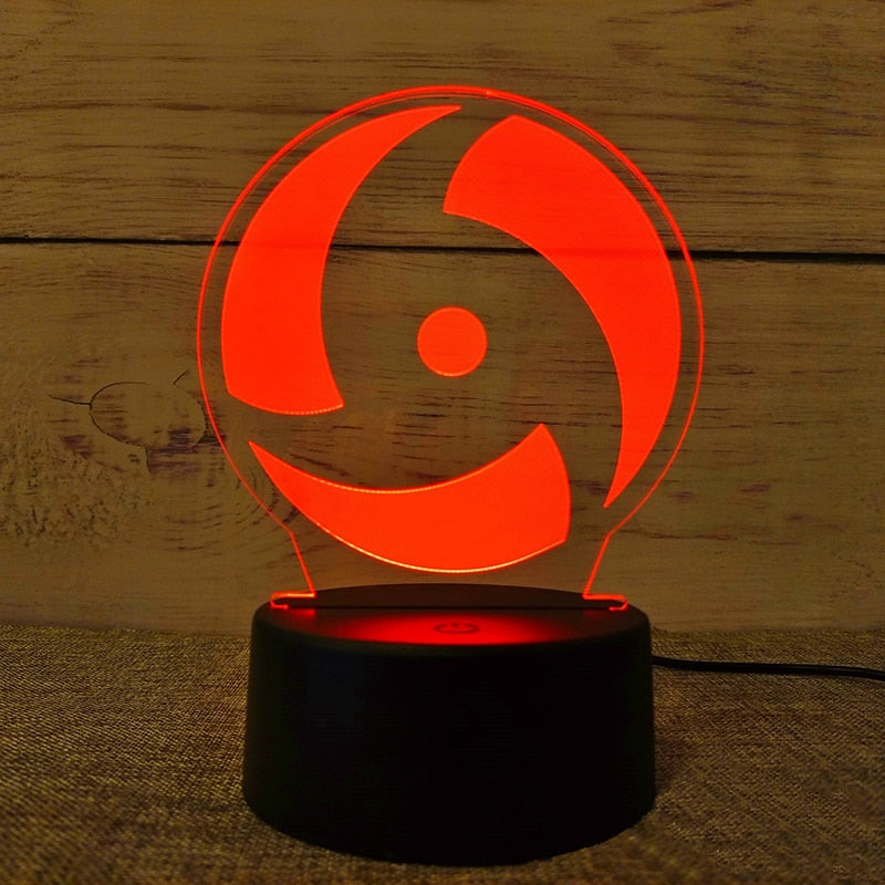 7 Colors Naruto LED Night Light, Akatsuki, Uchiha Itachi, Sasuke Colorful 3D Mini Table