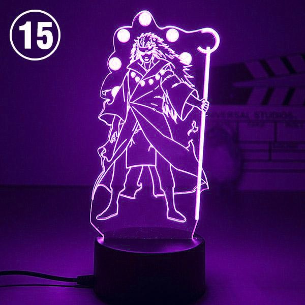 16/7 Colors Naruto Uzumaki LED Night Light Akatsuki, Kakashi Hatake, and Many Others