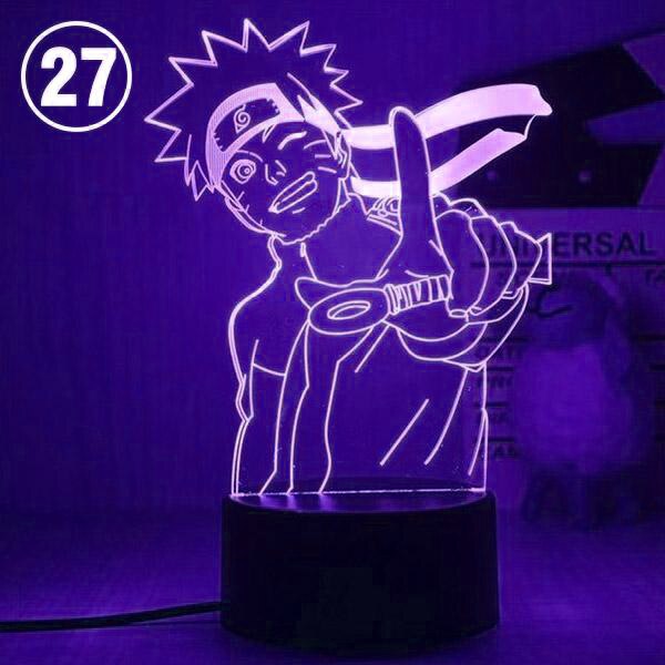 16/7 Colors Naruto Uzumaki LED Night Light Akatsuki, Kakashi Hatake, and Many Others