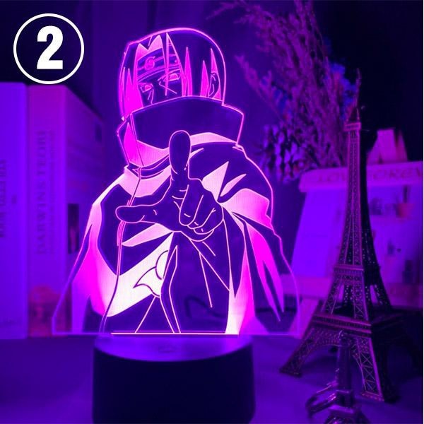 16/7 Colors Naruto Uzumaki LED Night Light Akatsuki, Kakashi Hatake, and Many Others