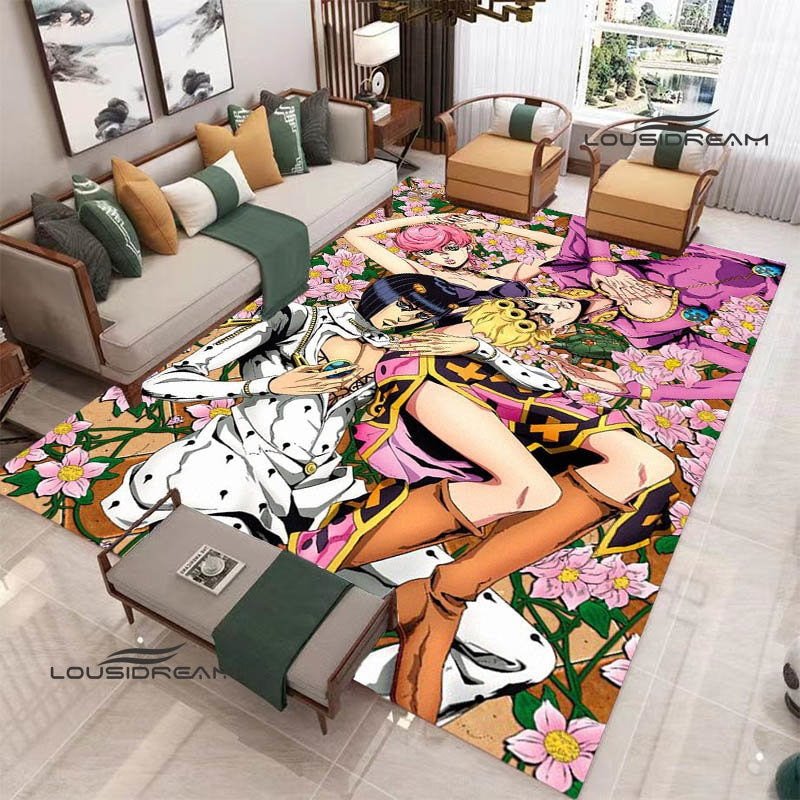 JoJo's Bizarre Adventure printed carpet Yoga mat Non -slip carpet anime rug kitchen mat cute rug Outdoor carpet birthday gift