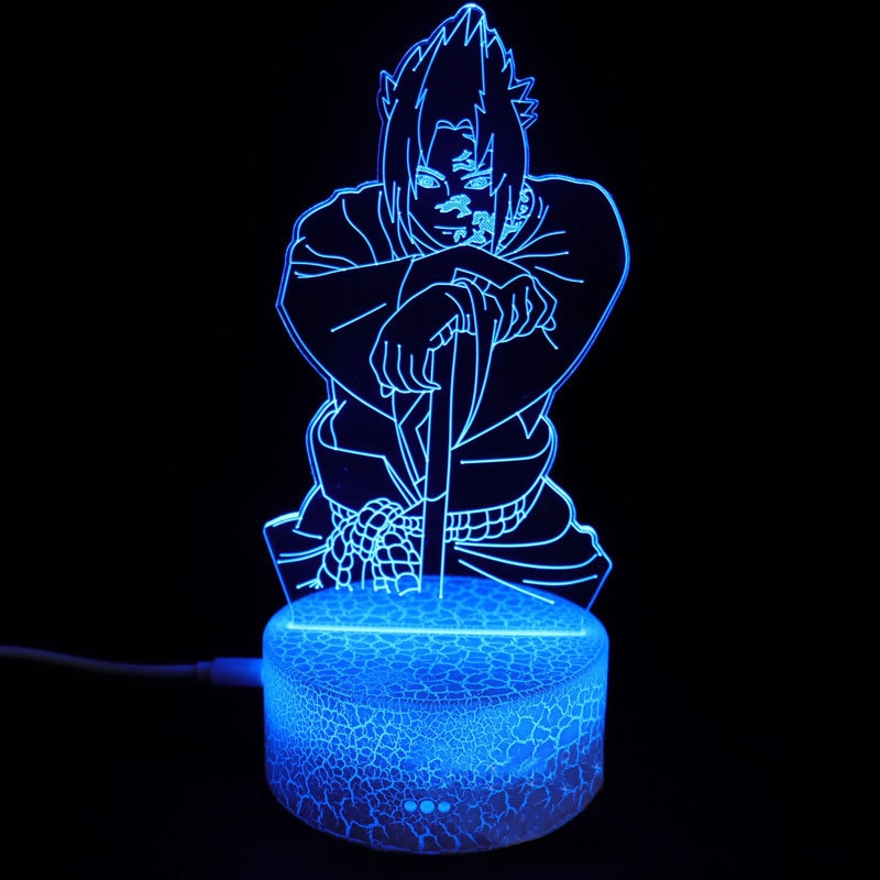 7 Colors Naruto LED Night Light, Akatsuki, Uchiha Itachi, Sasuke Colorful 3D Mini Table