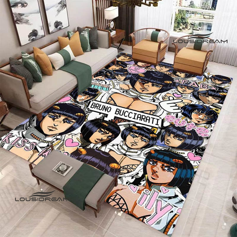 JoJo's Bizarre Adventure printed carpet Yoga mat Non -slip carpet anime rug kitchen mat cute rug Outdoor carpet birthday gift