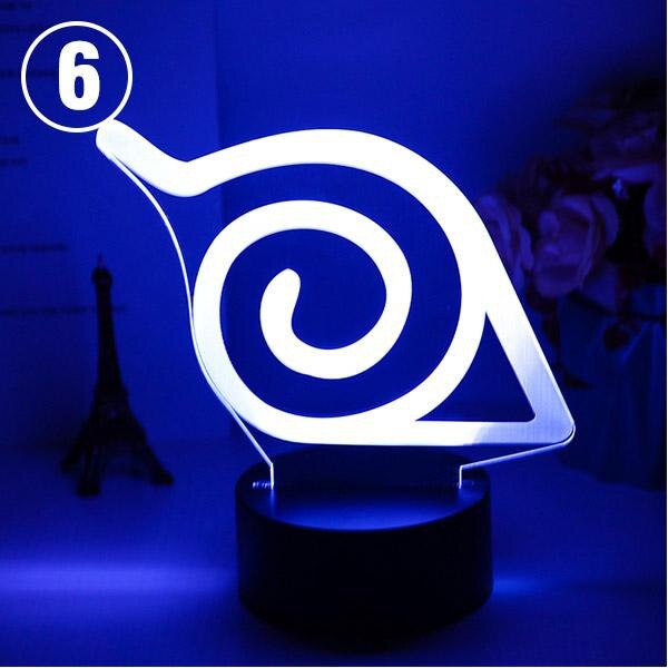 16/7 Colors Naruto Uzumaki LED Night Light Akatsuki, Kakashi Hatake, and Many Others