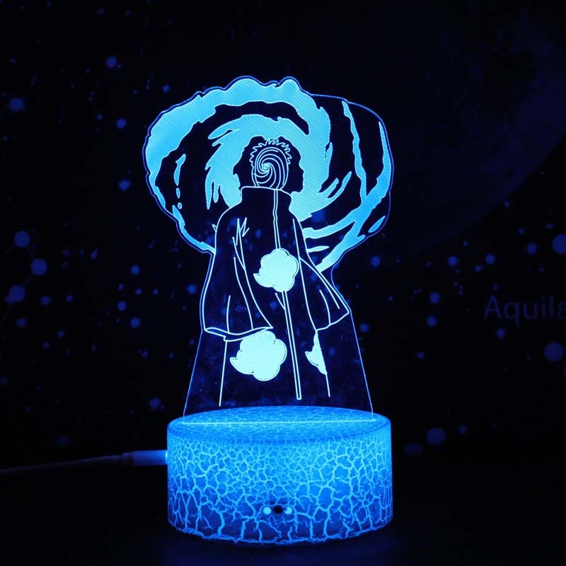 7 Colors Naruto LED Night Light, Akatsuki, Uchiha Itachi, Sasuke Colorful 3D Mini Table