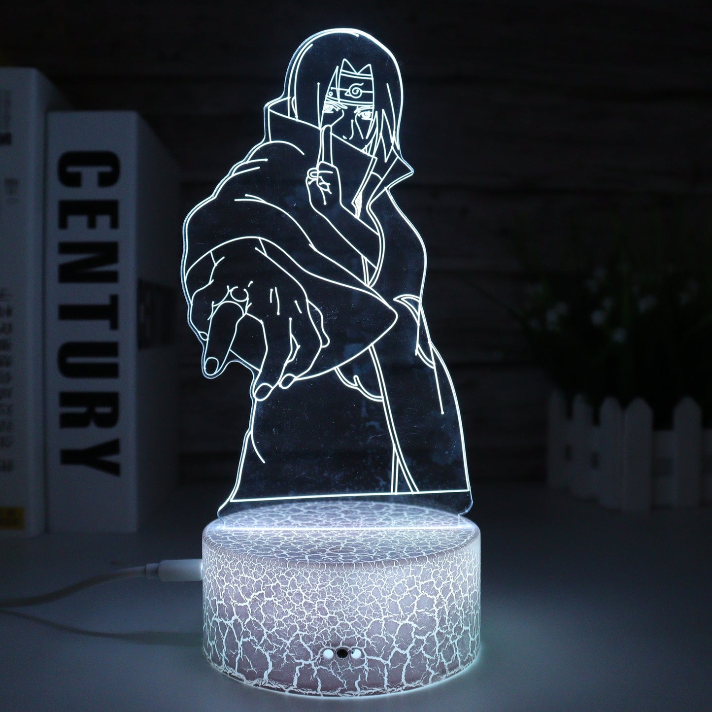 7 Colors Naruto LED Night Light, Akatsuki, Uchiha Itachi, Sasuke Colorful 3D Mini Table