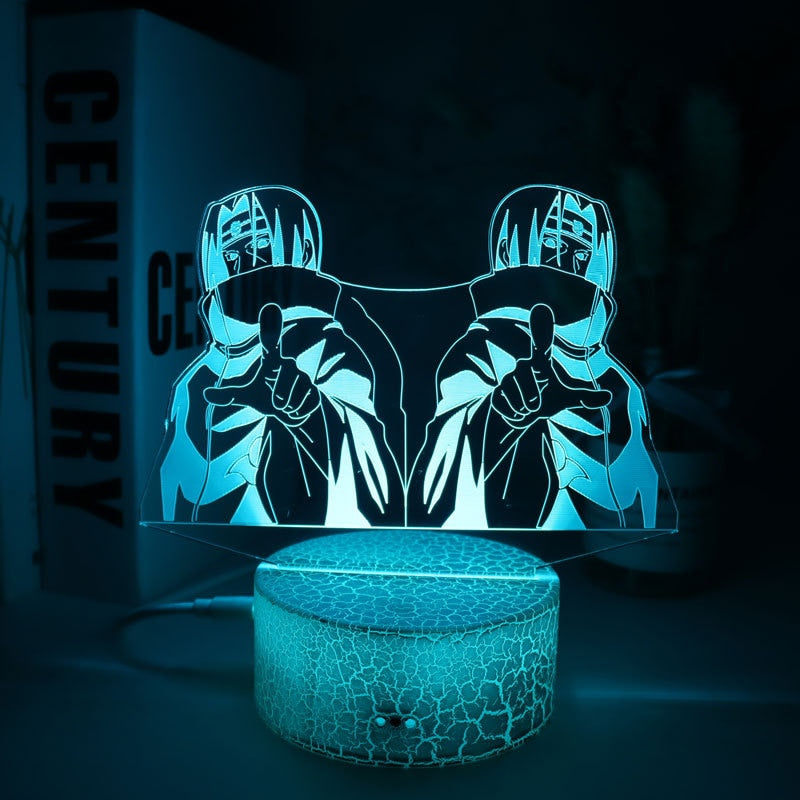 7 Colors Naruto LED Night Light, Akatsuki, Uchiha Itachi, Sasuke Colorful 3D Mini Table
