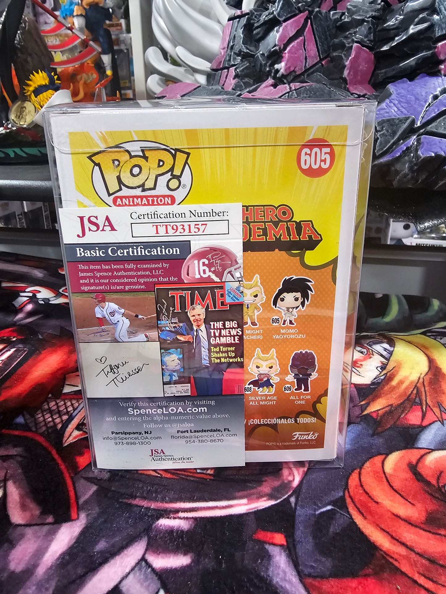 My Hero Academia Momo Yaoyorozu 7BAP Funko Pop Signed by Colleen Clickenbeard
