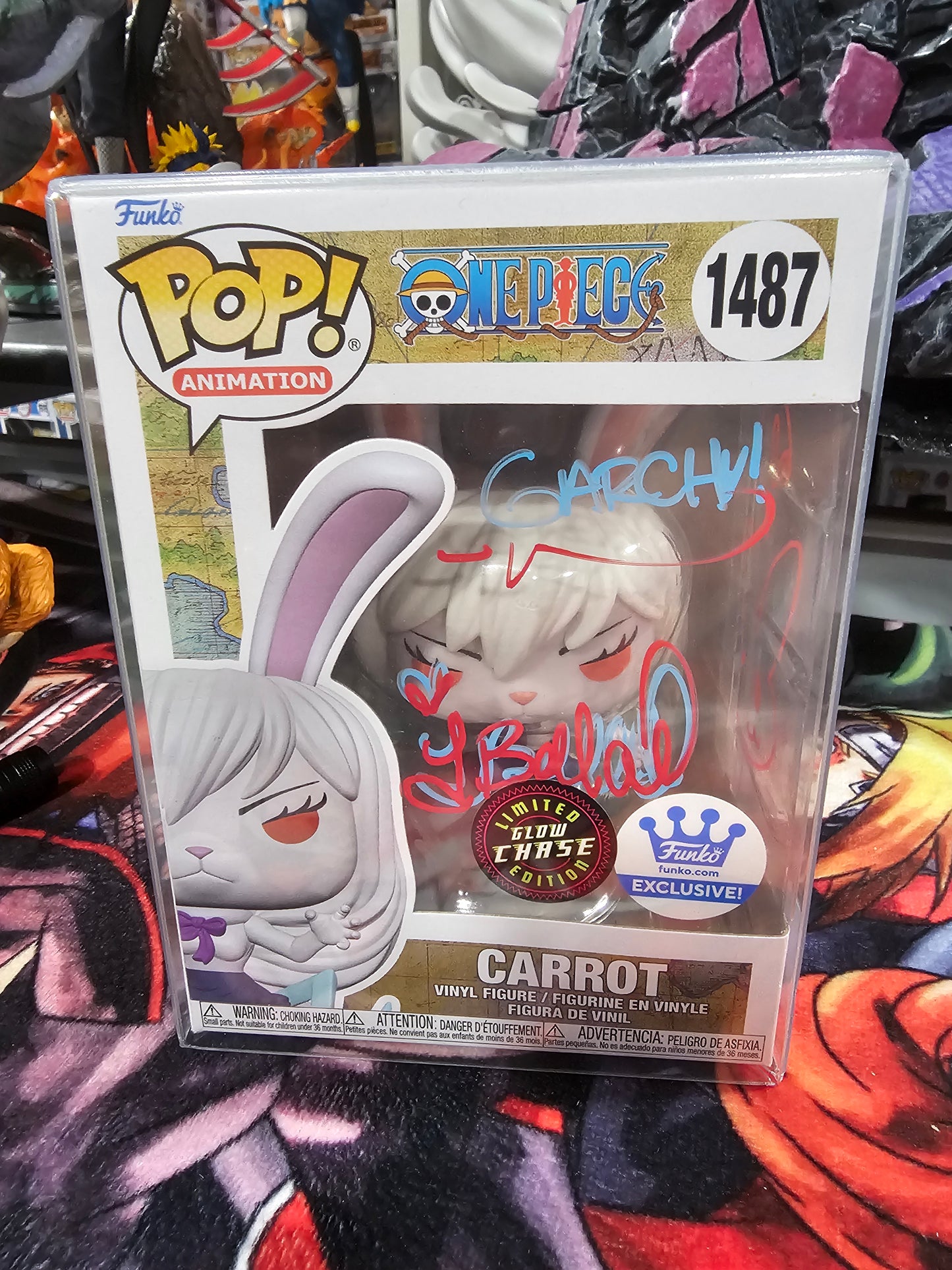 One Piece Carrot Chase Funko Shop Exclusive Funko Pop Signed by Tia Ballard