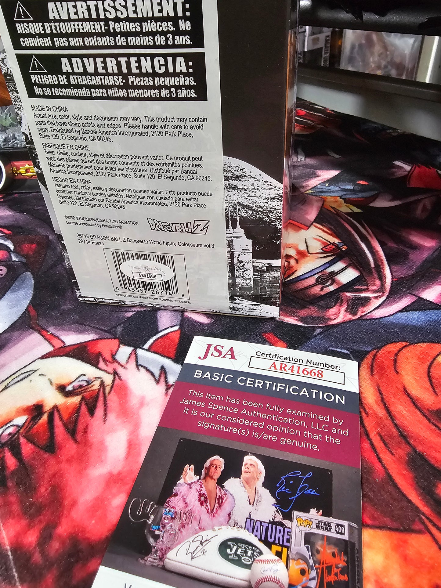 Dragon Ball Z BWFC Frieza Figure Sealed Signed by Both Linda Young (Original VA) and Chris Ayres (2nd VA)