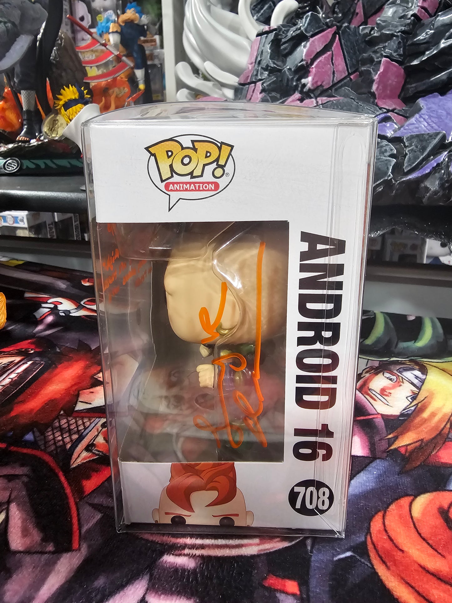 Dragon Ball Z Android 16 Walmart Exclusive Funko Pop Signed by Jeremy Inman