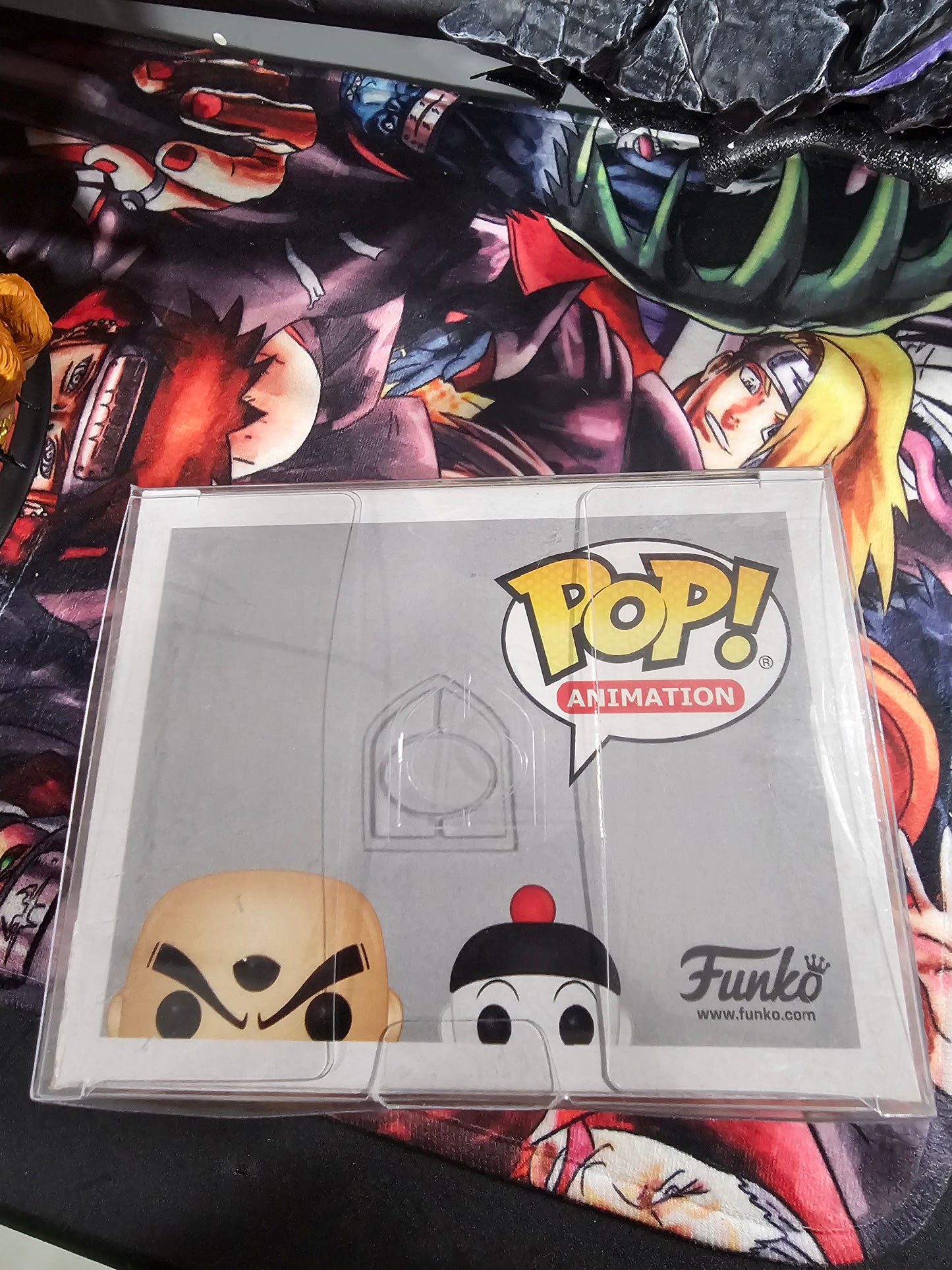 Dragon Ball Z Tien and Chiaotzu Funko Pop Signed by John Burgmeier, Brina Palencia, and Monica Antonelli