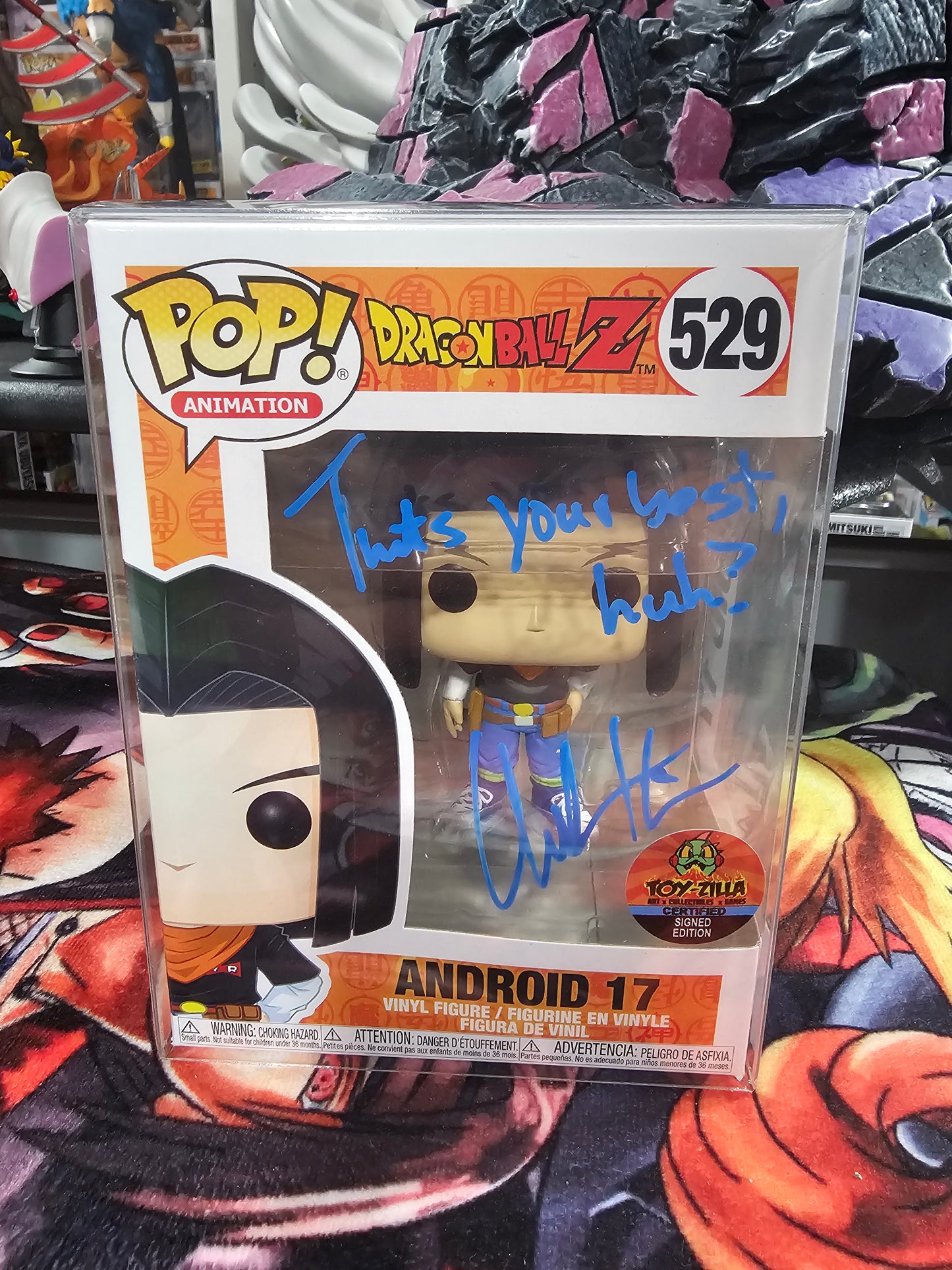 Dragon Ball Z Android 17 Funko Pop Signed by Chuck Huber