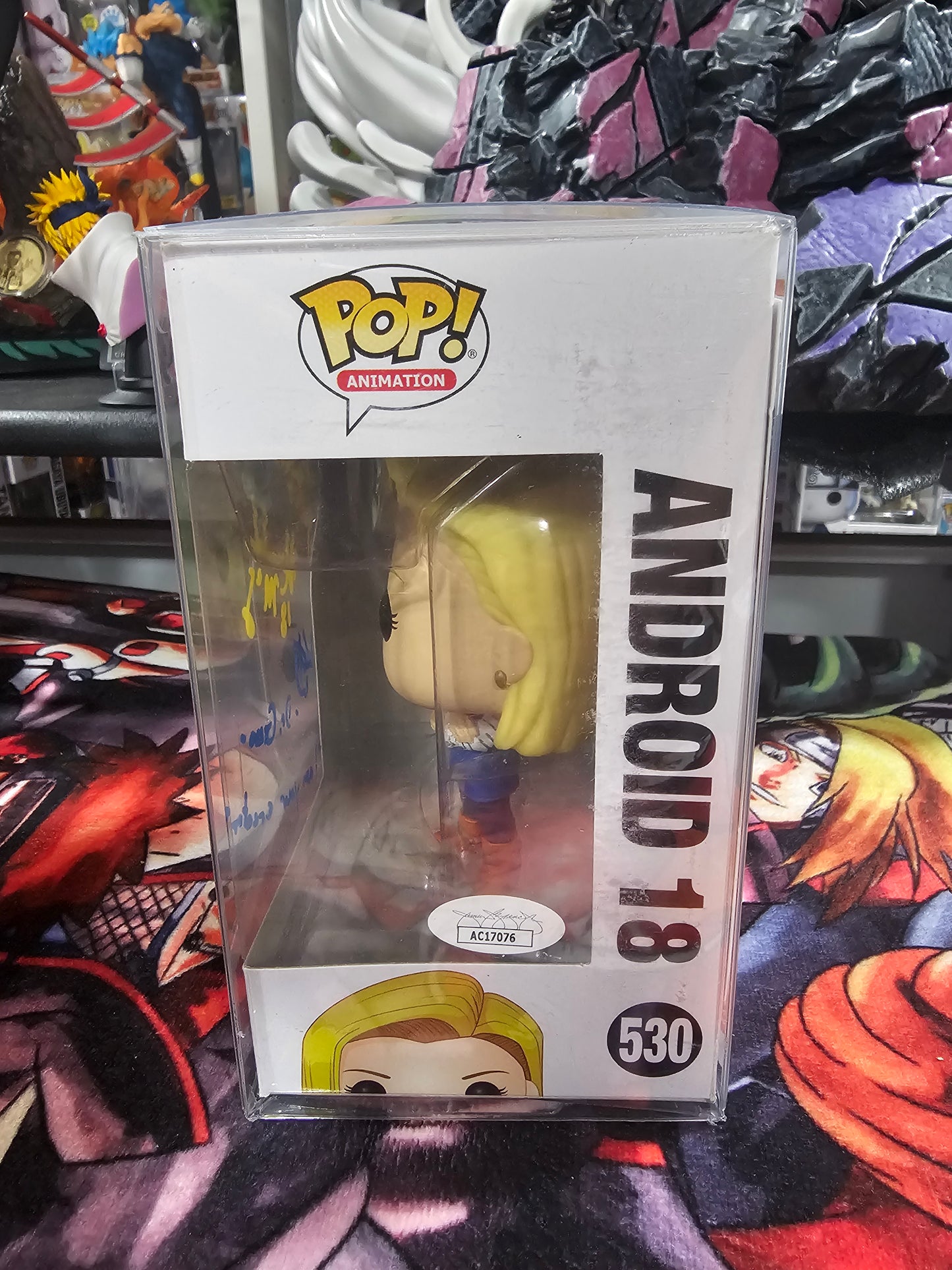 Dragon Ball Z Android 18 Funko Pop Signed by Meredith McCoy and Kent Williams