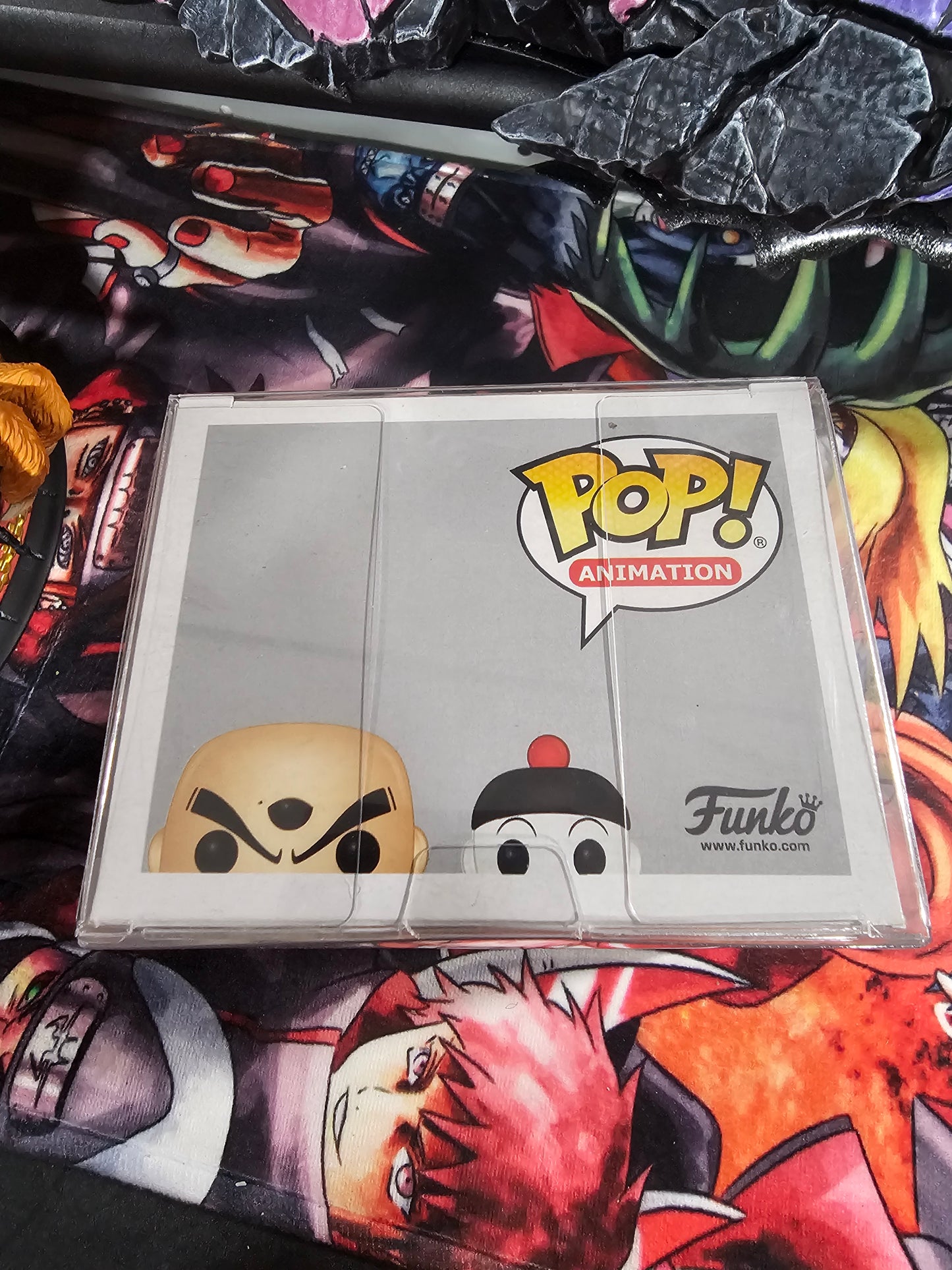 Dragon Ball Z Tien and Chiaotzu Funko Pop Signed by John Burgmeier and Brina Palencia
