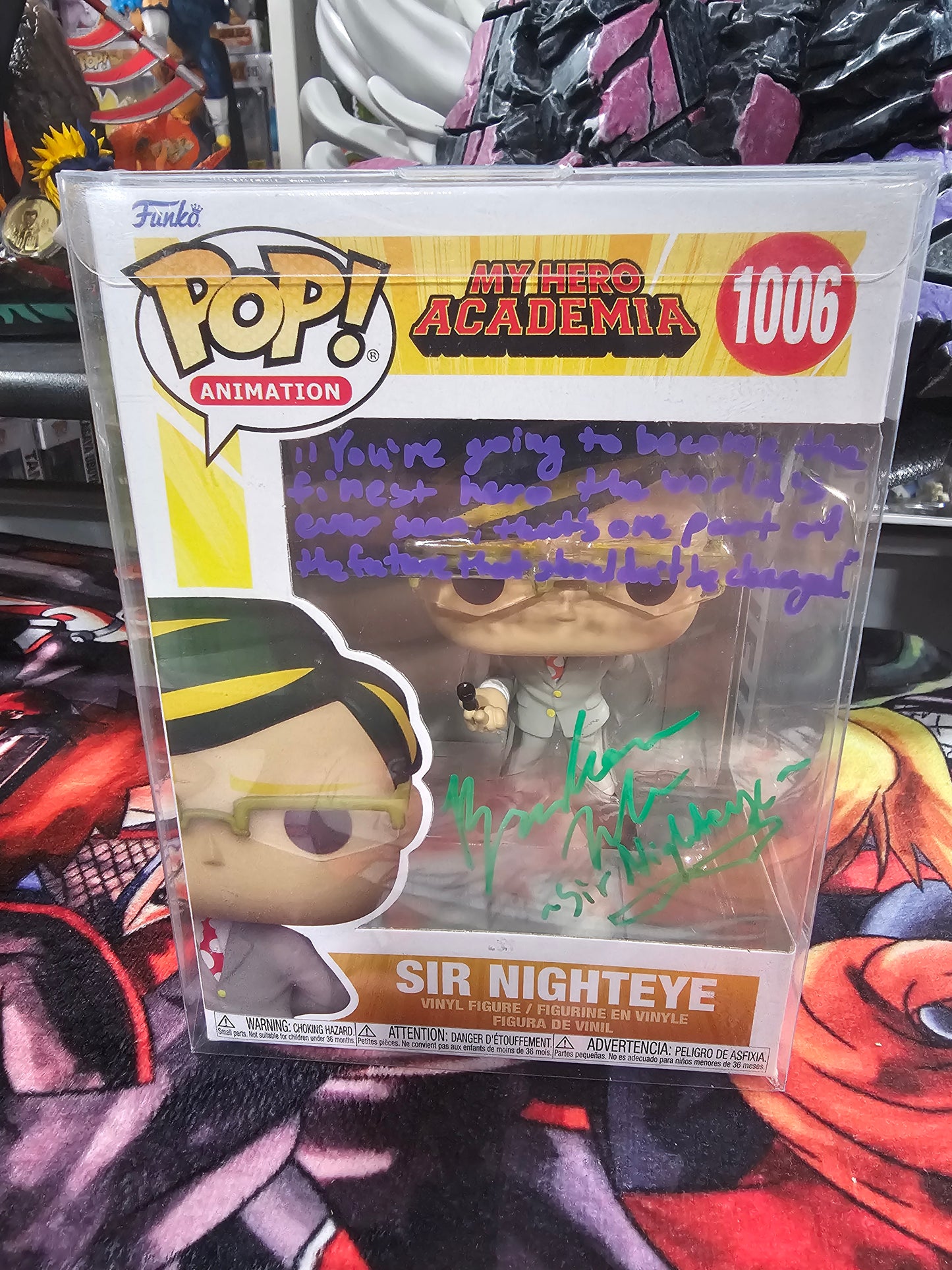 My Hero Academia Sir Nighteye Funko Pop Signed by Brandon McKinnis