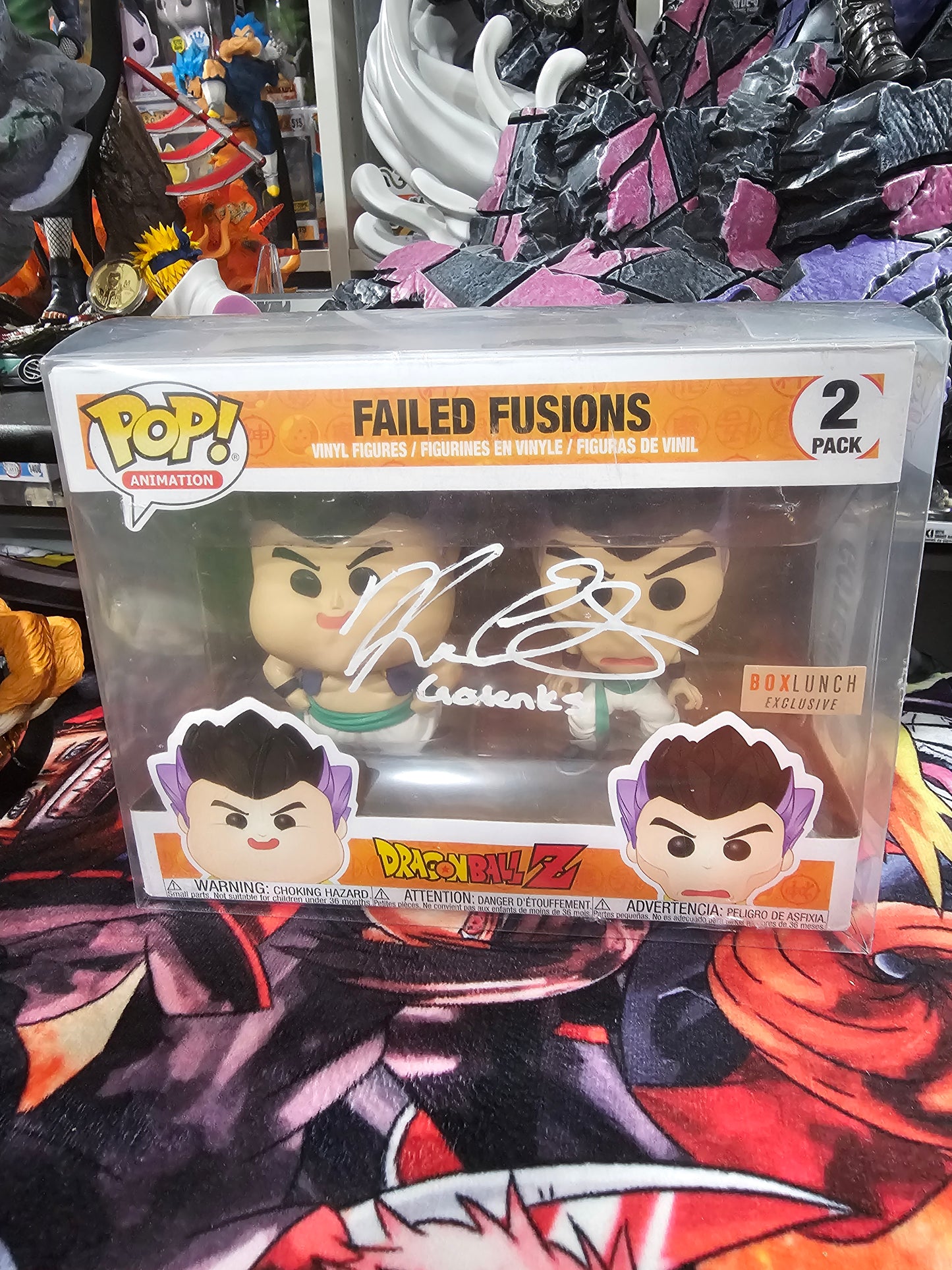 Dragon Ball Z Failed Fusion Box Lunch Funko Pop Signed by Kara Edwards