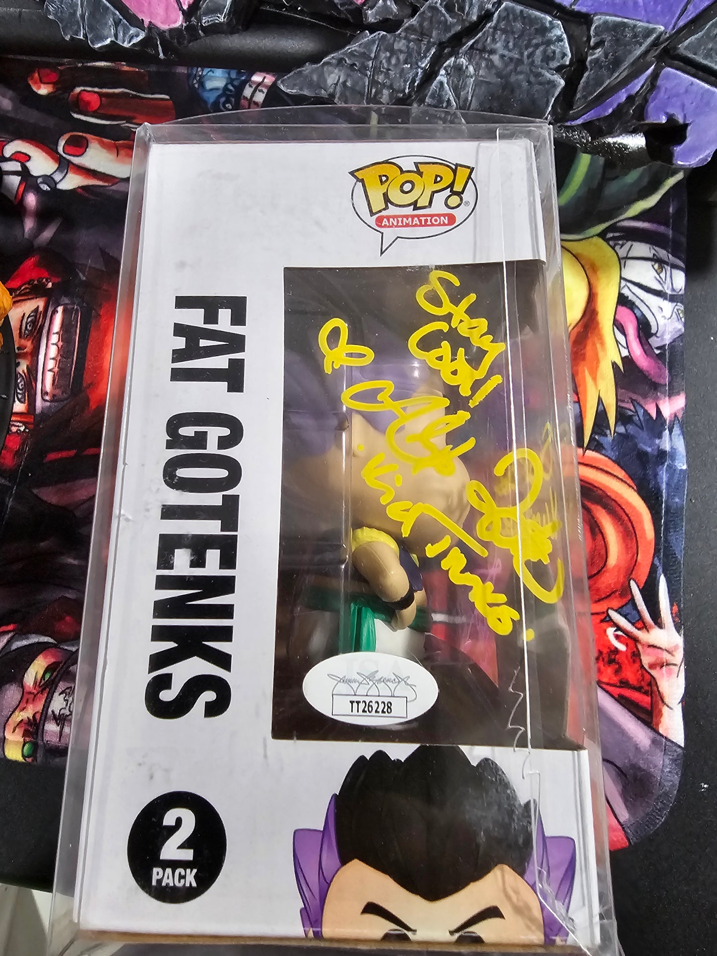 Dragon Ball Z Failed Fusion Box Lunch Funko Pop Signed by Sean Schemmel, Chris Sabat, Laura Bailey, Kara Edwards, and Alexis Tripton