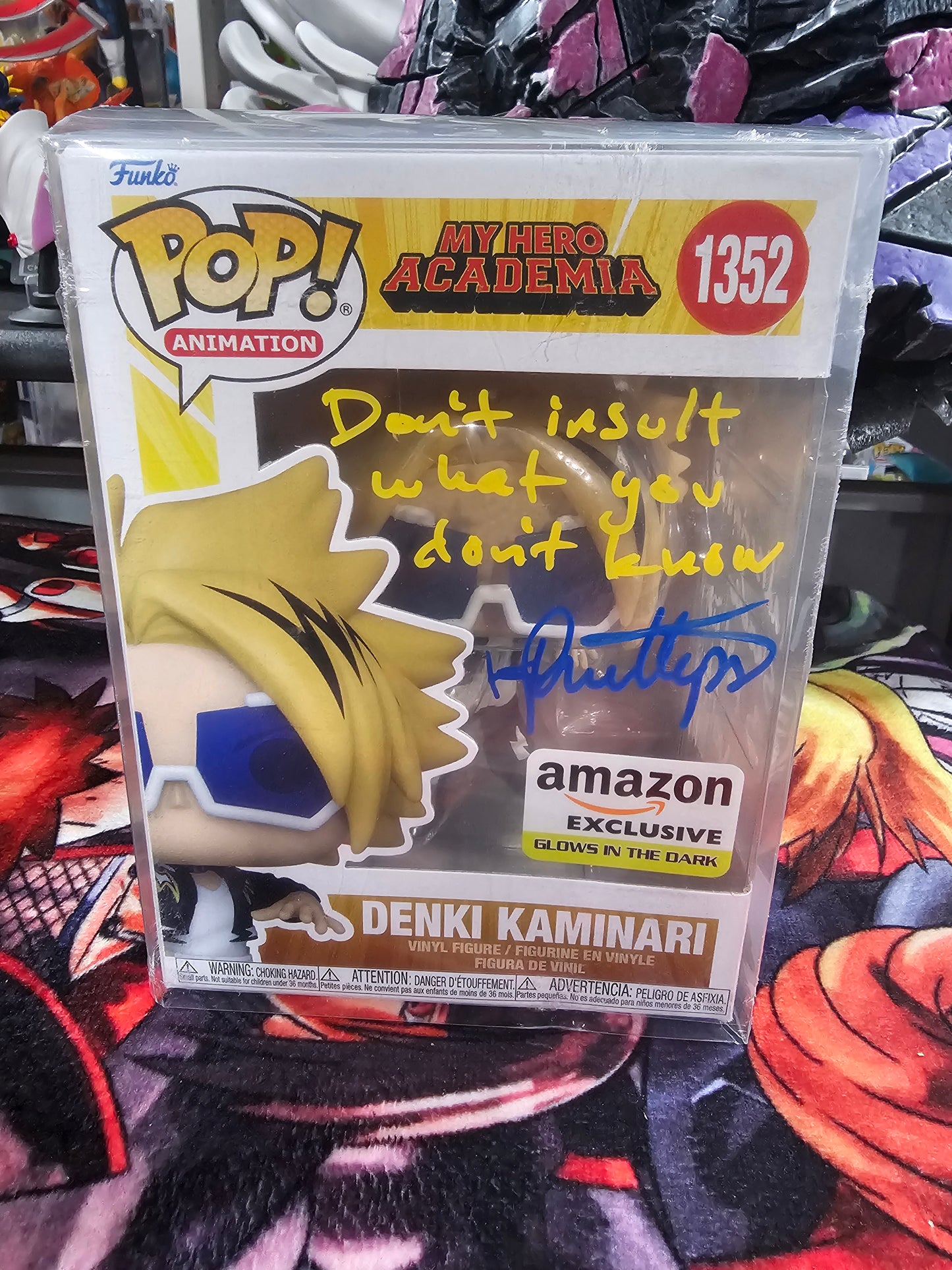 My Hero Academia Denki Kaminari Amazon Exclusive Funko Pop Signed by Kyle Phillips